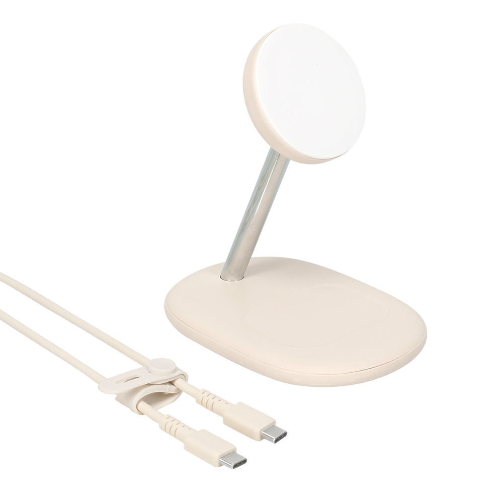 【新商品紹介】Qi2認証　2in1 マグネット式 ワイヤレス充電器 MOT-QI15W05-EC
