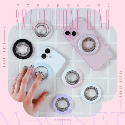 スマホリングスタンド Magsafe対応 マグネット式 360度回転 全7色(MOT-SRING01)