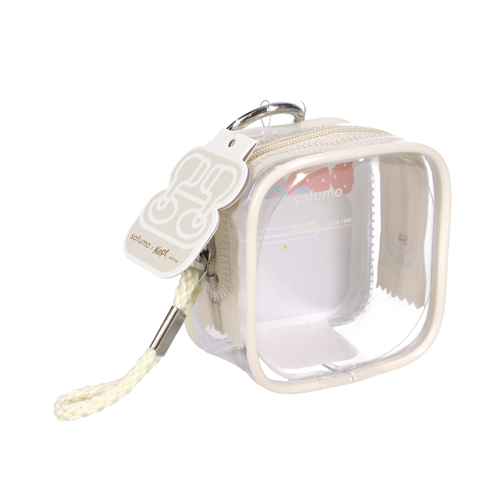 sofumo×Kept カラビナ付き ミニポーチ クリア 全3色（MOT-ACCPCH02