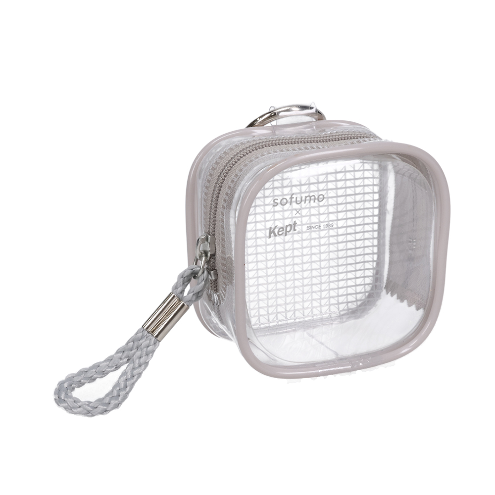 sofumo×Kept カラビナ付き ミニポーチ クリア 全3色（MOT-ACCPCH02