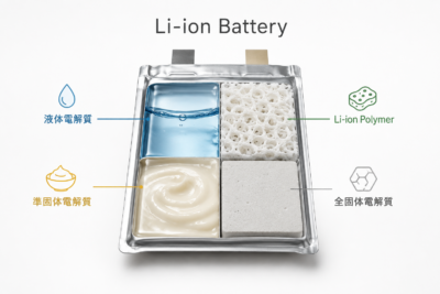リチウムイオン2次電池は1種類じゃない!種類と特徴を解説
