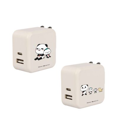 【お買いものパンダ！(すやすや、行進)】AC充電器 PD35W USB-C 1ポートUSB-A 1ポート 折りたたみ式プラグ 急速充電 PSE適合製品  2年保証